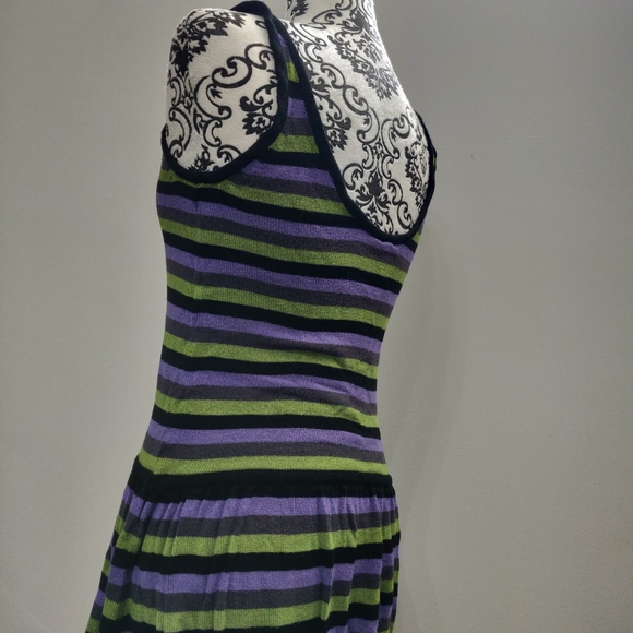 H&M Knitted Stripe Sleeveless Knee Length Dress - Picture 5 of 8